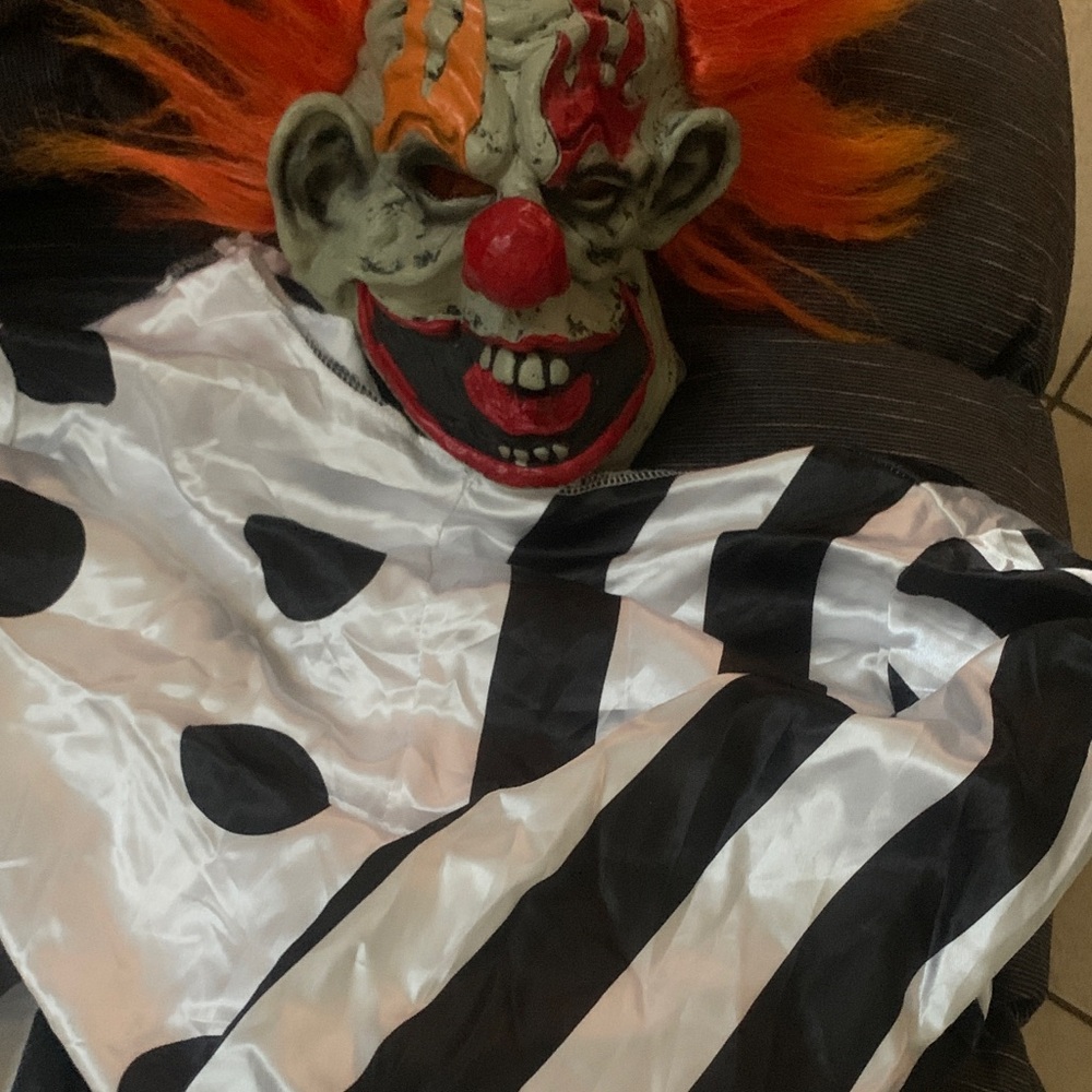 Striped Clown Costume for adults